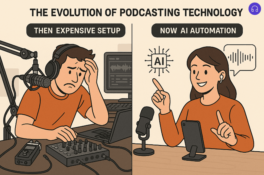 The Evolution of Podcasting Technology Over the Last Decade: From Basic Audio to AI-Powered Broadcasting