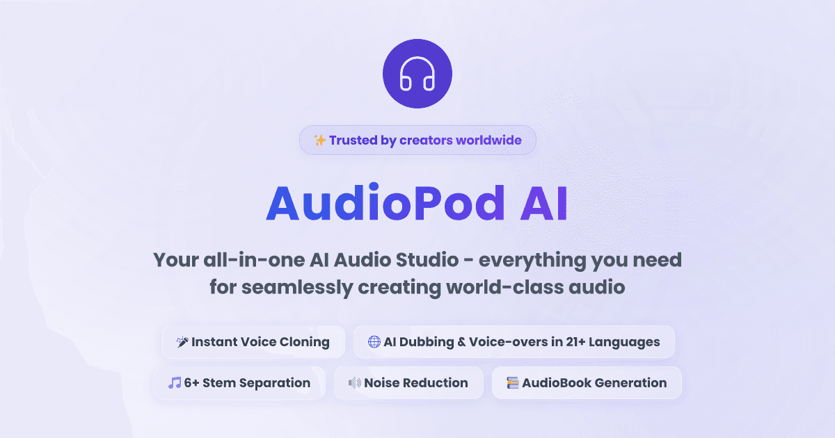 AudioPod - AI Voice & Audio Processing Platform